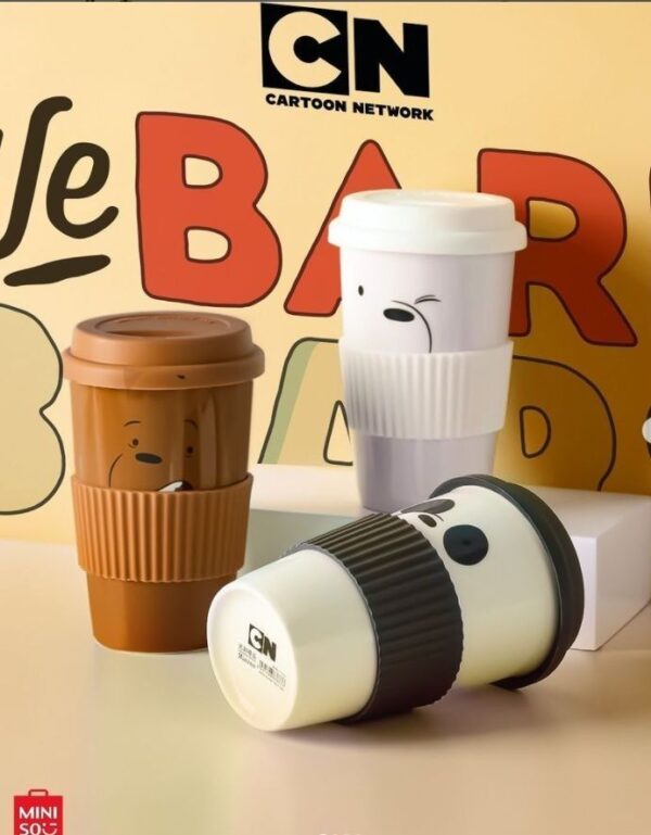 We Bare Bears Cartoon Network Travel Cups – Miniso Edition